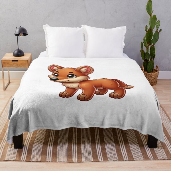 Item preview, Cute Cartoon Dhole Illustration with Adorable Features designed and sold by cave-canvas.