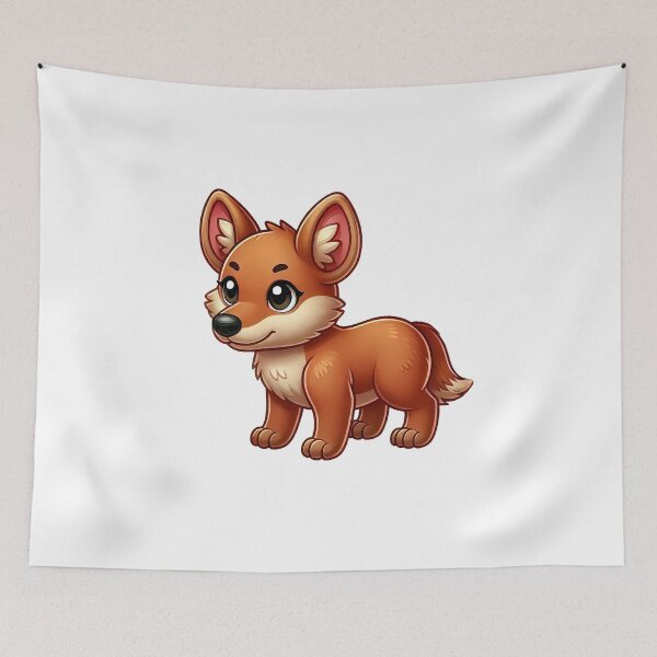 Item preview,  Cute Cartoon Dhole Illustration with Adorable Features designed and sold by cave-canvas.