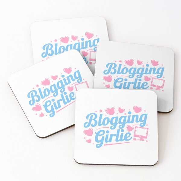 Item preview, Blogging Girlie! Cute Pink And Blue Girl designed and sold by PMCreative.