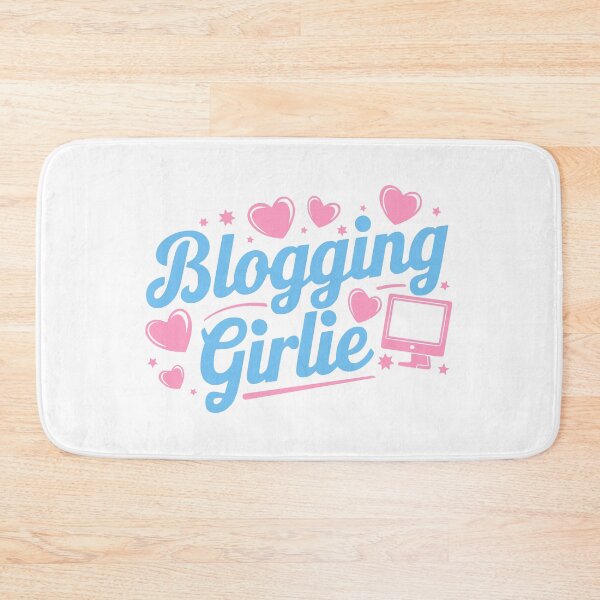 Item preview, Blogging Girlie! Cute Pink And Blue Girl designed and sold by PMCreative.