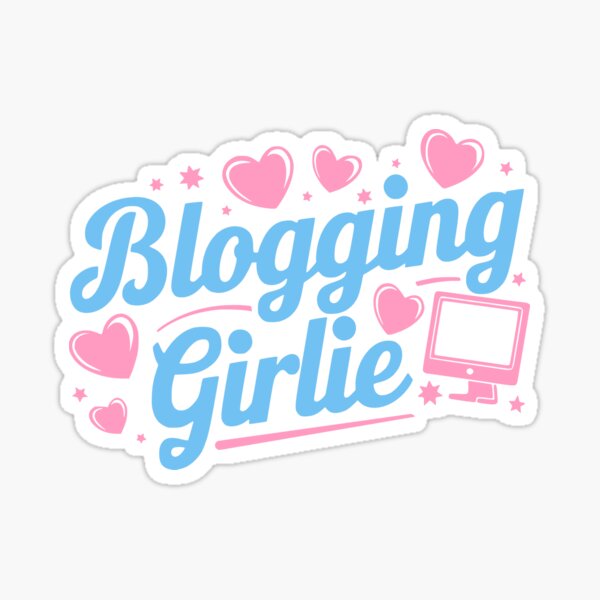 Artikel-Vorschau von Bloggendes Mädchen! Süßes rosa und blaues Mädchen, designt und verkauft von PMCreative.