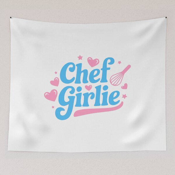 Item preview, Chef Girlie! Pink And Blue Baking Girl designed and sold by PMCreative.