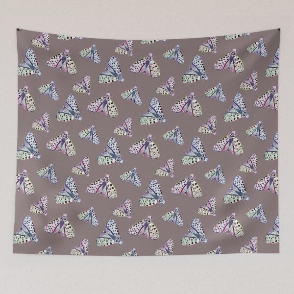 Item preview, Colorful Delicate Watercolor Moths - Cinnamon Slate designed and sold by JasmineGDesigns.