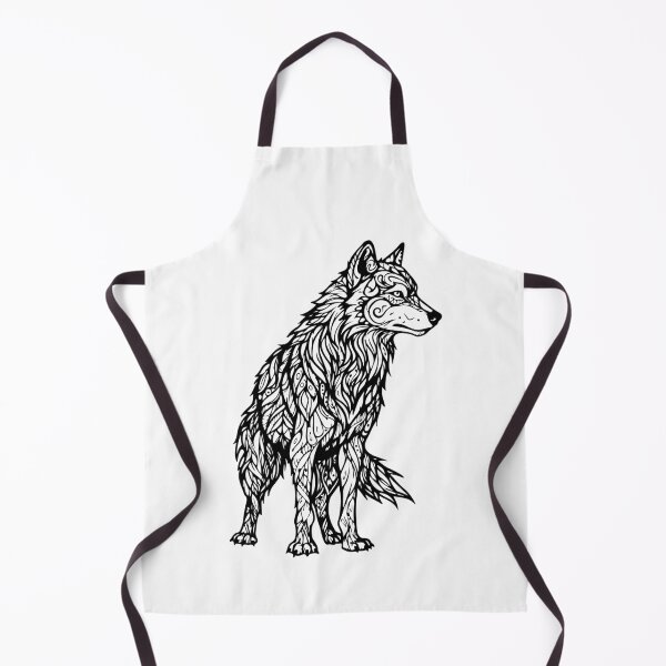 Item preview, abstract monochromatic wolf graphic designed and sold by wi geon.