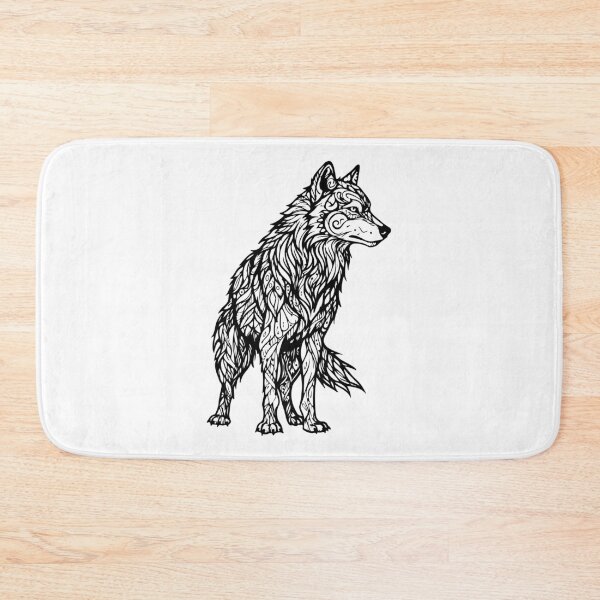 Item preview, abstract monochromatic wolf graphic designed and sold by wi geon.