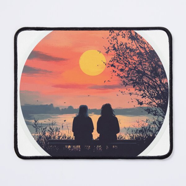 Item preview, Bench Friends and Sunset designed and sold by NicolasGlowArt.