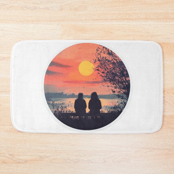 Item preview, Bench Friends and Sunset designed and sold by NicolasGlowArt.