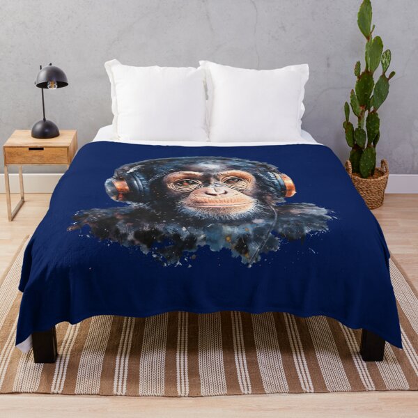 Item preview, MONKEY BUSINESS - CHIMP WEARING HEADPHONES designed and sold by Danicus666.
