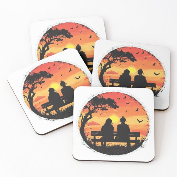 Item preview, Bench Friends With Sunset designed and sold by NicolasGlowArt.