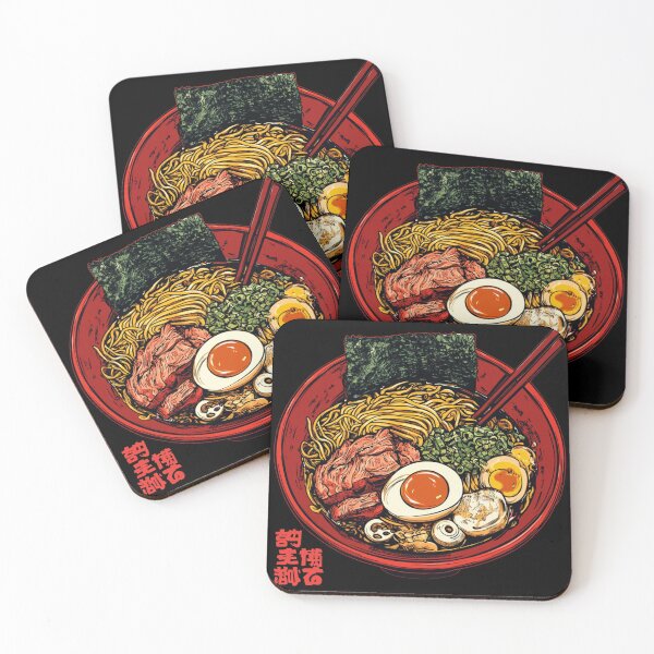 Item preview, Spicy Ramen Noodles Bowl With Eggs and Beef Buldak designed and sold by Nightarcade.