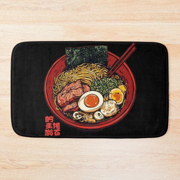 Item preview, Spicy Ramen Noodles Bowl With Eggs and Beef Buldak designed and sold by Nightarcade.