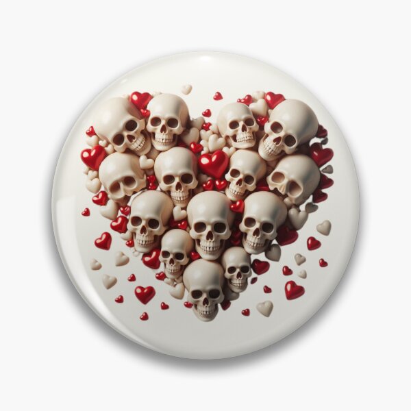 Item preview, Skulls, Hearts, Big Pattern, No / Bone White Background designed and sold by GaborSkeleton.