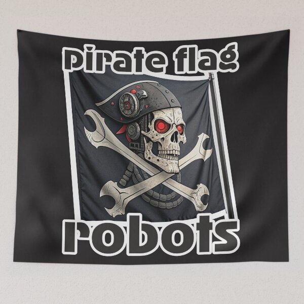 Item preview, pirate flag robots designed and sold by alexandr-art.