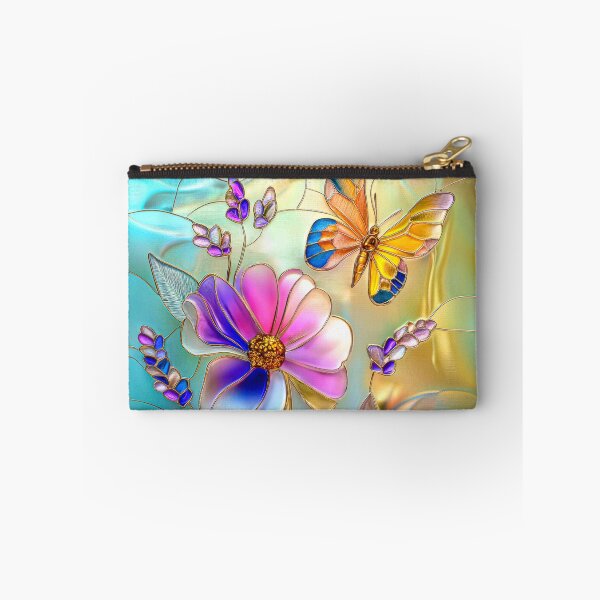 Item preview, Wildflowers and Butterflies Stained Glass  designed and sold by MargaretWiktor.