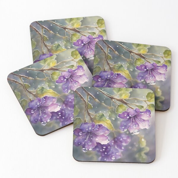 Item preview, Purple Flowers in Rain designed and sold by CalmnessbyChoice.