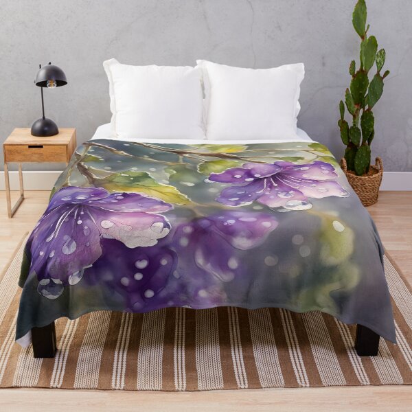 Item preview, Purple Flowers in Rain designed and sold by CalmnessbyChoice.