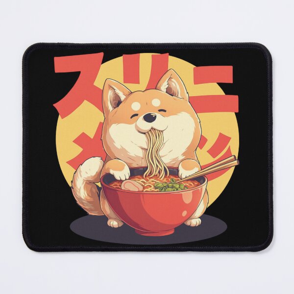 Item preview, Shiba Inu eating bowl of spicy beef ramen noodles designed and sold by Nightarcade.
