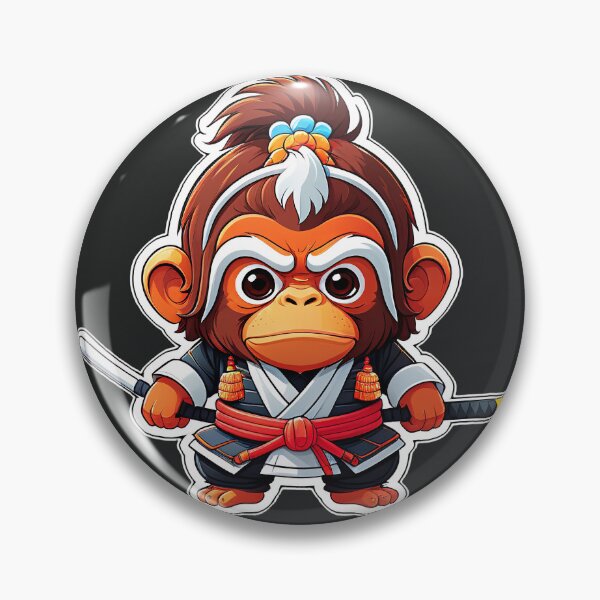 Item preview, Samurai Monkey - The Fearless Warrior designed and sold by JuzStudio.