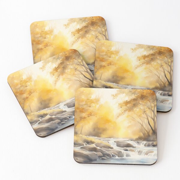 Item preview, Yellow Golden Autumn River designed and sold by CalmnessbyChoice.