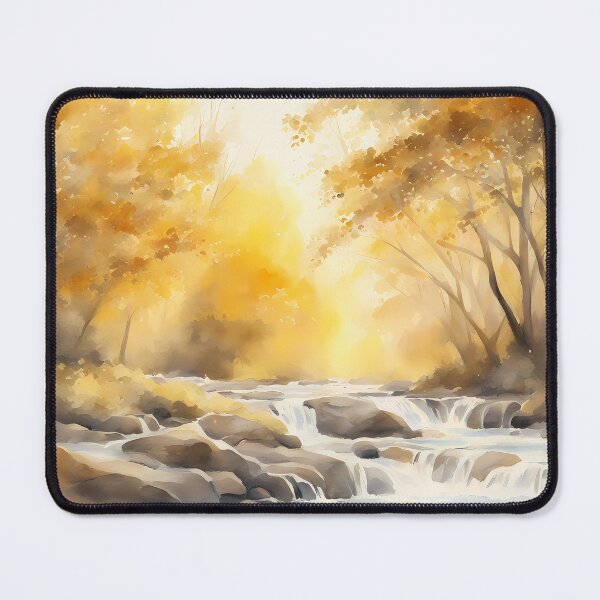 Item preview, Yellow Golden Autumn River designed and sold by CalmnessbyChoice.