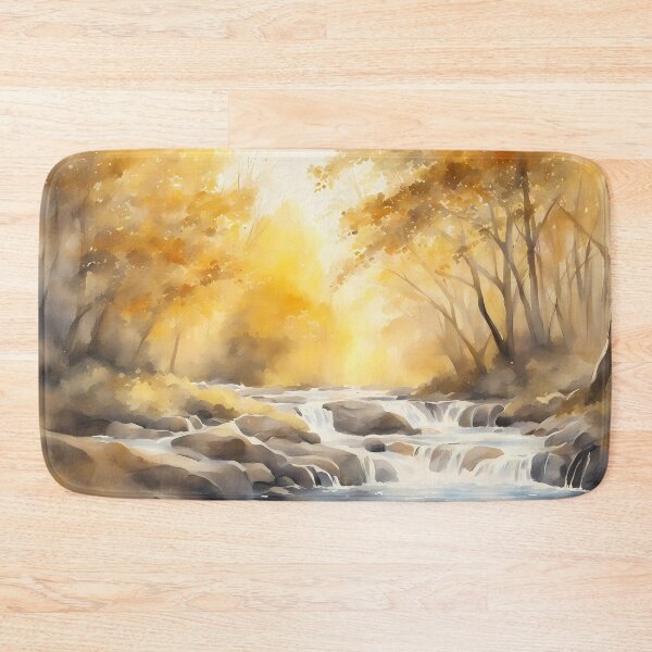 Item preview, Yellow Golden Autumn River designed and sold by CalmnessbyChoice.