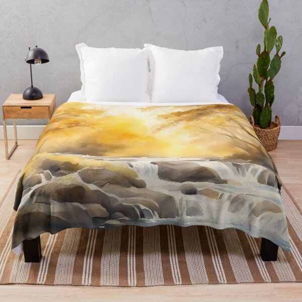 Item preview, Yellow Golden Autumn River designed and sold by CalmnessbyChoice.
