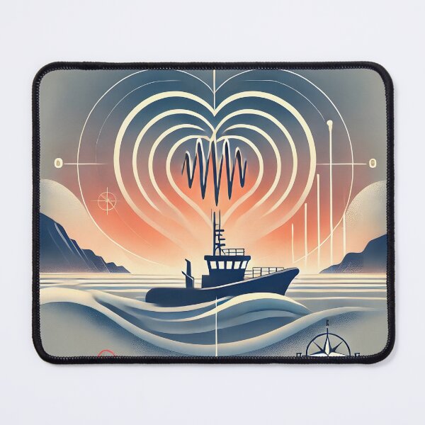 Item preview, Love is in the survey boat designed and sold by RG-ArtDesign.