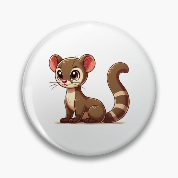 Item preview, Cute Cartoon Mongoose with Striped Tail designed and sold by cave-canvas.