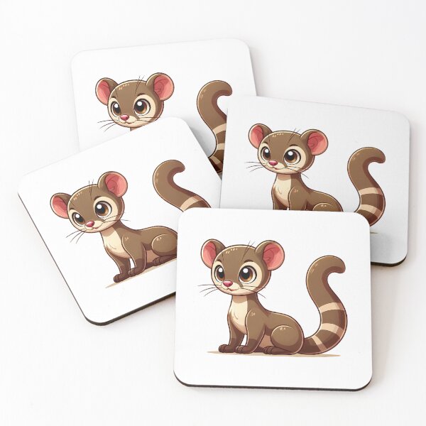 Item preview, Cute Cartoon Mongoose with Striped Tail designed and sold by cave-canvas.