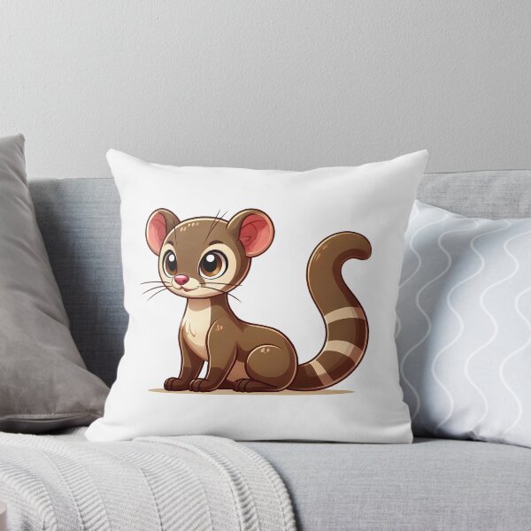Item preview, Cute Cartoon Mongoose with Striped Tail designed and sold by cave-canvas.