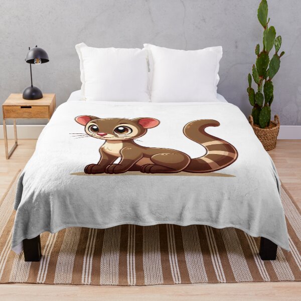 Item preview, Cute Cartoon Mongoose with Striped Tail designed and sold by cave-canvas.