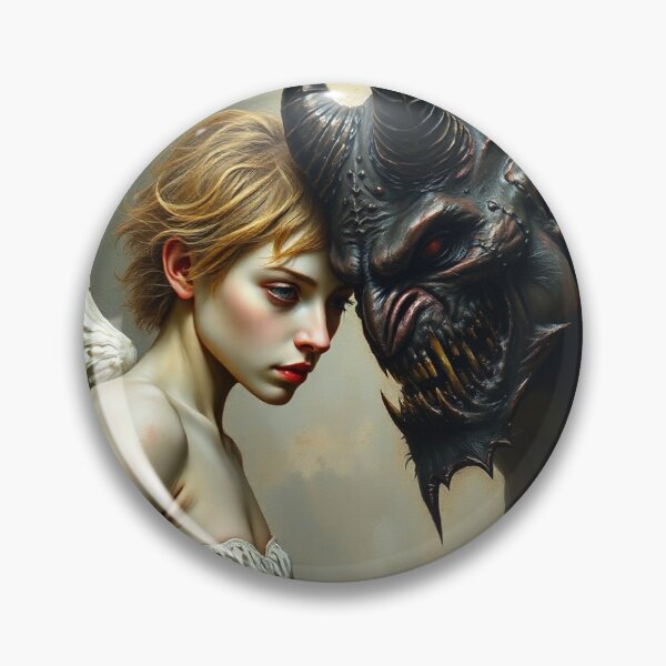 Item preview, Angel Vs Demon Avenging protector classical inspirational artwork designed and sold by Vintage Designs +.