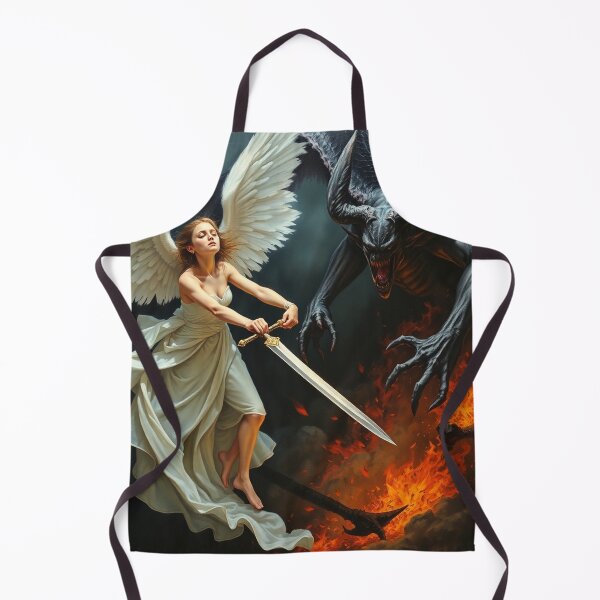 Item preview, Angel Vs Demon Avenging protector classical inspirational artwork designed and sold by Vintage Designs +.