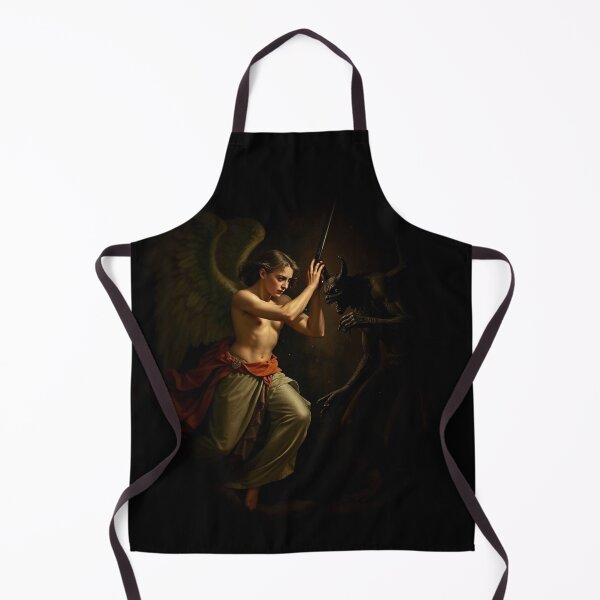 Item preview, Angel Vs Demon Avenging protector classical inspirational artwork designed and sold by Vintage Designs +.