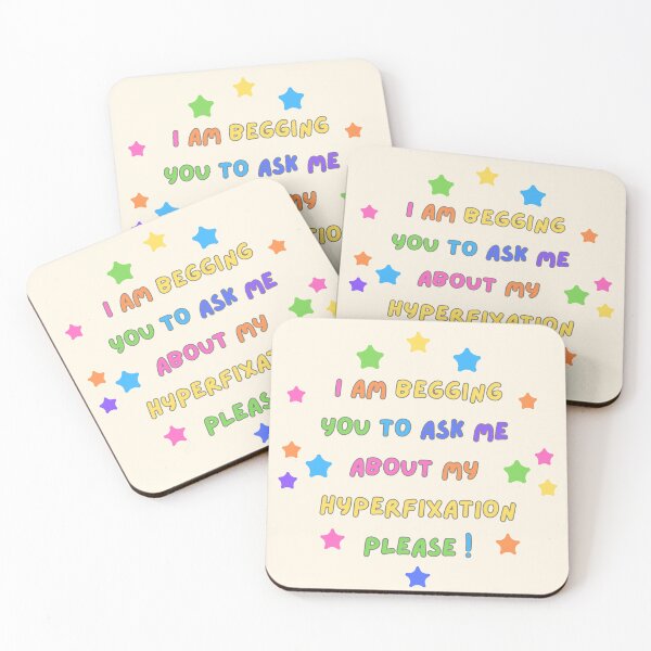 Item preview, Ask Me About My Hyperfixation Colorful Stars designed and sold by Birdies Print Shop.