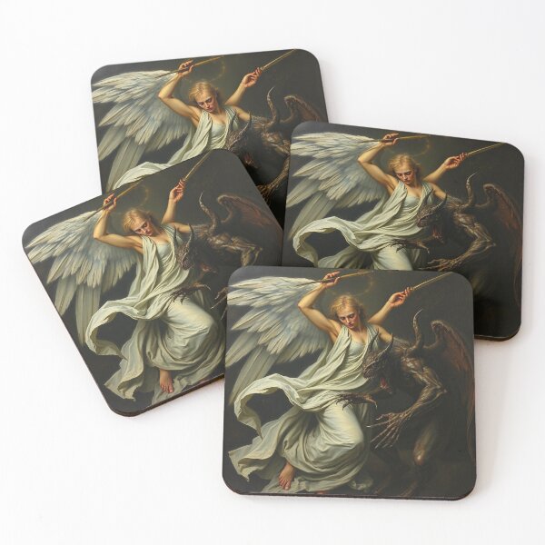 Item preview,  Angel Vs Demon Avenging protector classical inspirational artwork designed and sold by Vintage Designs +.