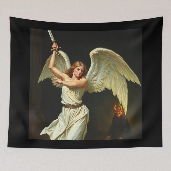 Item preview,  Avenging Angel from Heaven painting classical artwork designed and sold by Vintage Designs +.