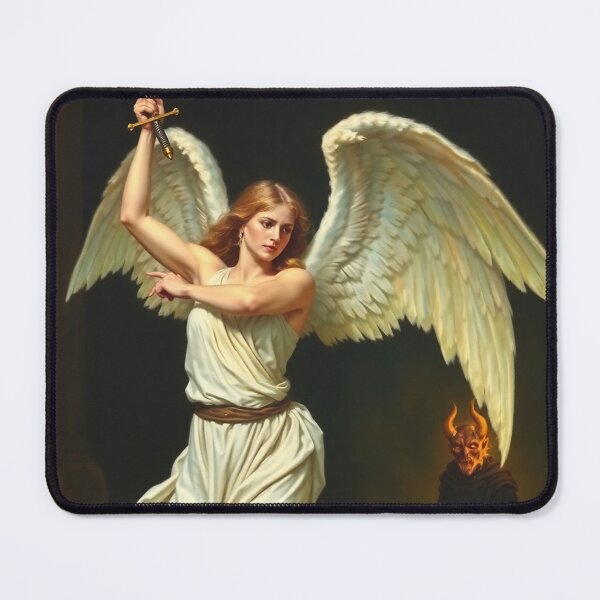 Item preview, Avenging Angel from Heaven painting classical artwork designed and sold by Vintage Designs +.