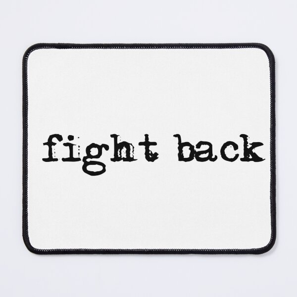 Item preview, fight back in black typewriter font designed and sold by deynaaz.