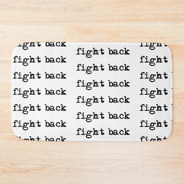 Item preview, fight back in black typewriter font designed and sold by deynaaz.