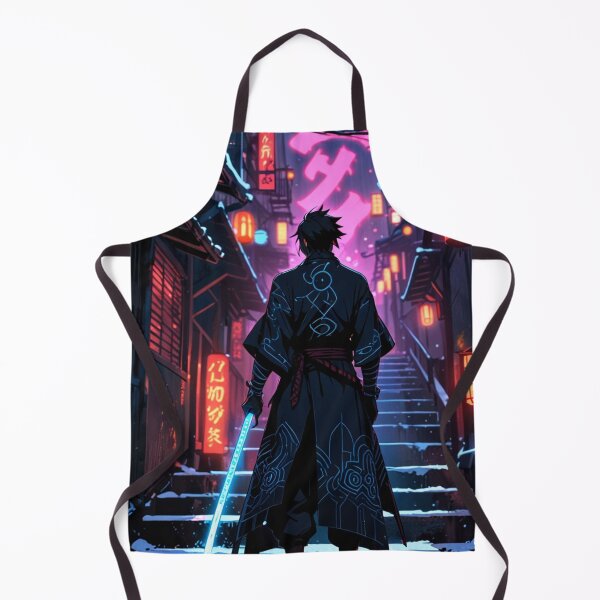 Item preview, Samurai On The Cyberpunk Stairways designed and sold by TondoMeander.