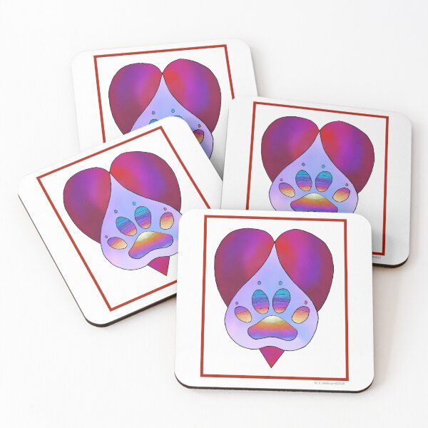 Item preview, Missing My Pup Paw Print Sticker designed and sold by 4funseasons.