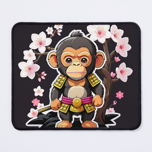 Item preview, Sakura Samurai Monkey - The Gentle Warrior designed and sold by JuzStudio.