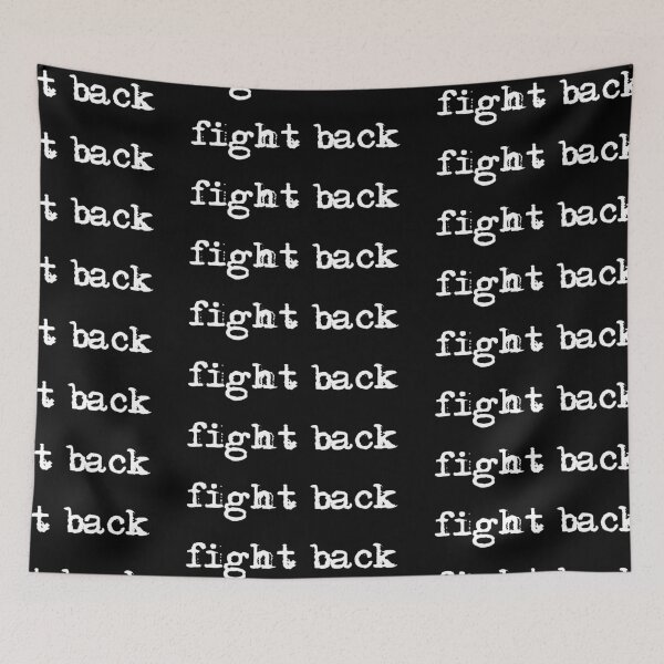 Item preview, fight back in white typewriter font designed and sold by deynaaz.