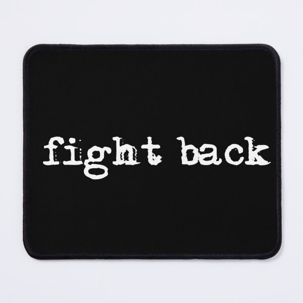 Item preview, fight back in white typewriter font designed and sold by deynaaz.