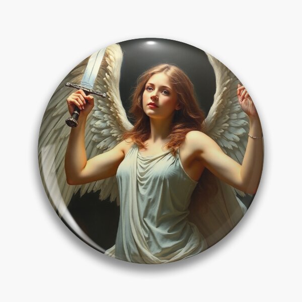 Item preview, Avenging Angel from Heaven painting classical artwork designed and sold by Vintage Designs +.