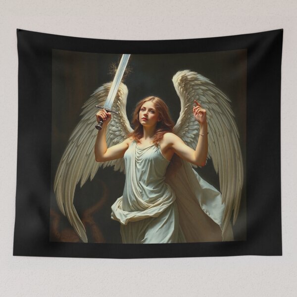 Item preview,  Avenging Angel from Heaven painting classical artwork designed and sold by Vintage Designs +.