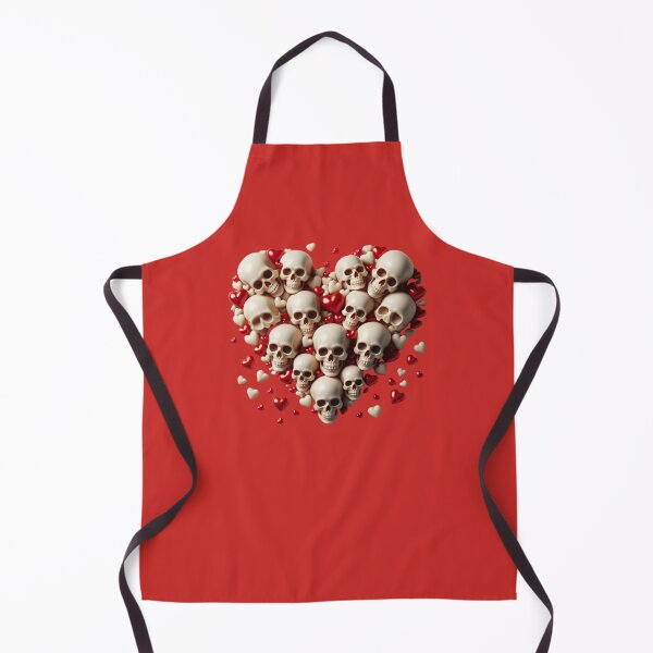 Item preview, Skulls, Hearts, Big Pattern, Red Background designed and sold by GaborSkeleton.
