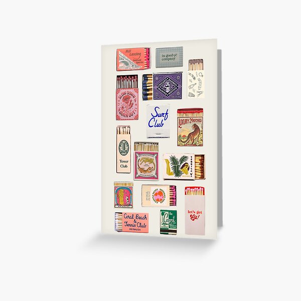 Artikel-Vorschau von Vintage Streichholzschachtel Collage – Retro Ästhetik & klassische Designs, designt und verkauft von Ellie Stuart.