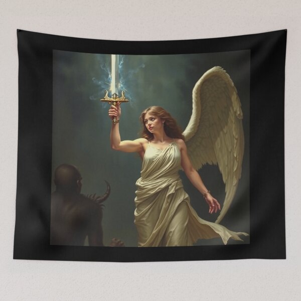 Item preview,  Avenging Angel from Heaven painting classical artwork designed and sold by Vintage Designs +.